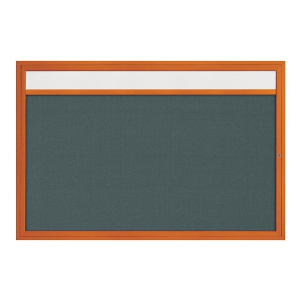 Slim Enclosed Corkboard, 36"x36", Black Alum Frame/Rubber